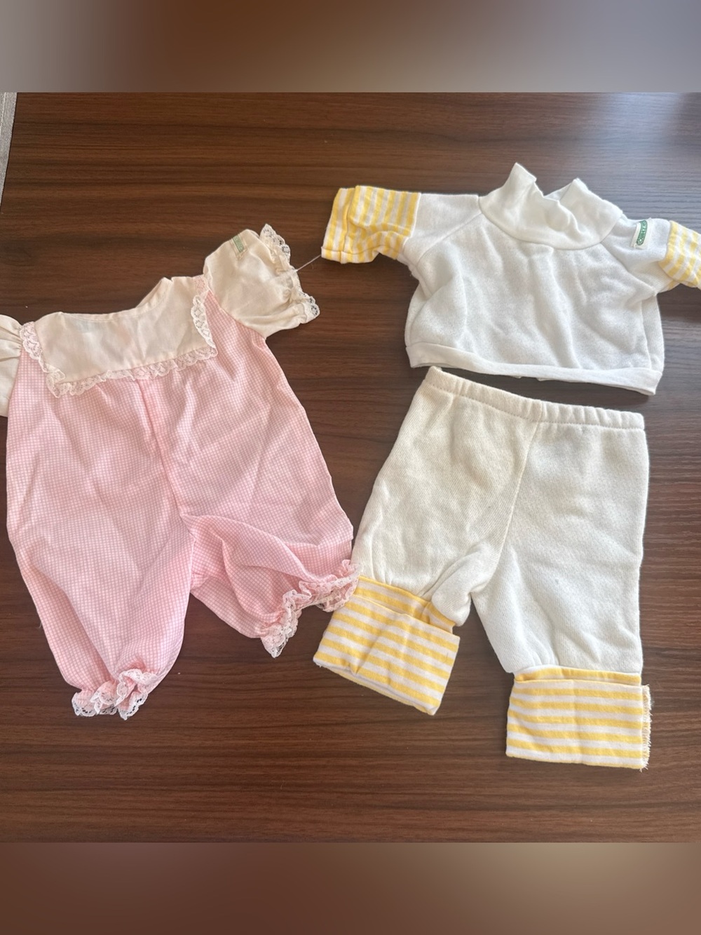 Vintage Cabbage Patch Kids Grey Tracksuit And  Pink Dress 80s Set Of 2 Outfits